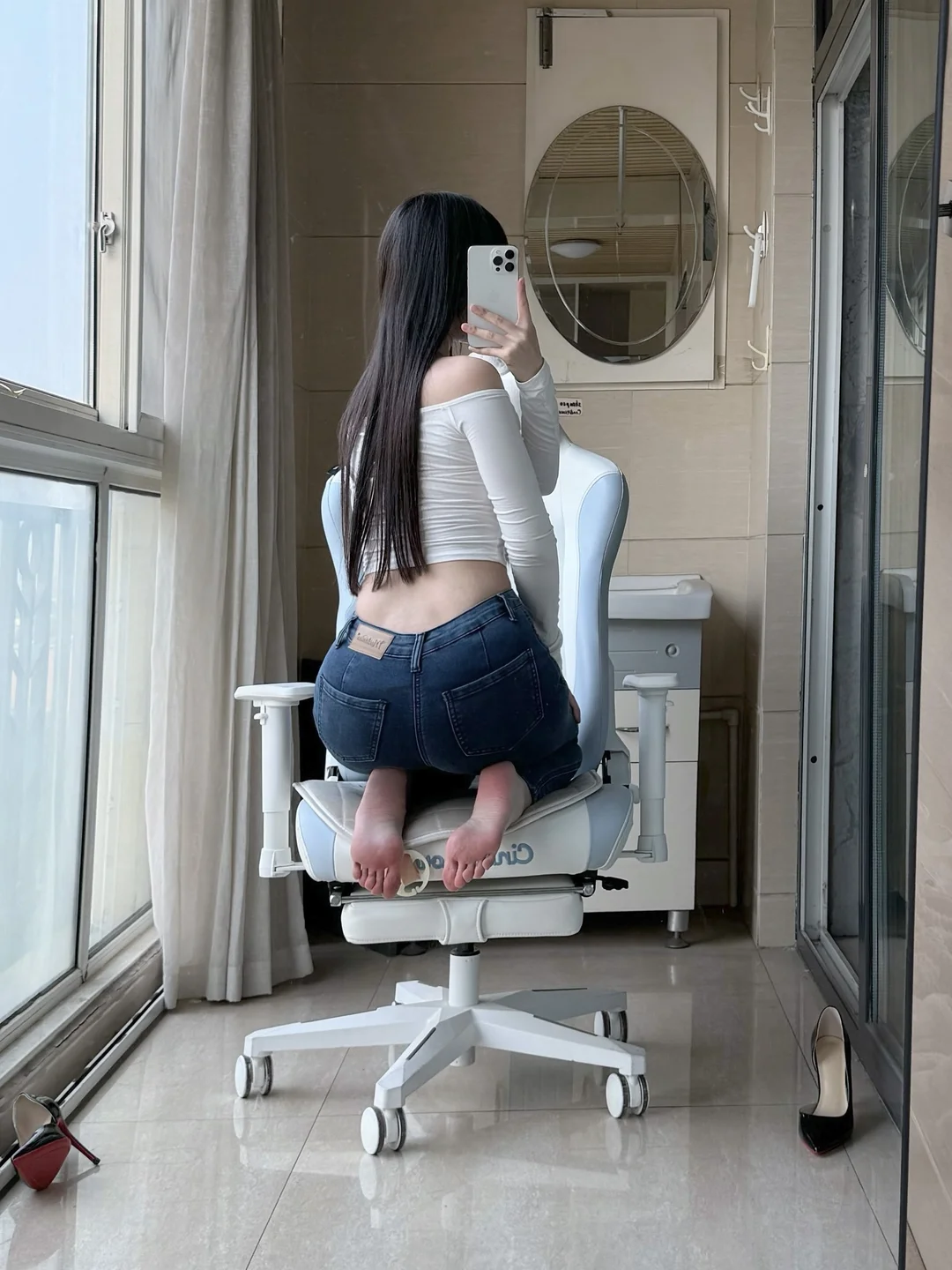 不可爱羚 – 牛仔裤 [28P,7V-1.1GGB] tg@simisebaisi 【丝足阁】025.webp